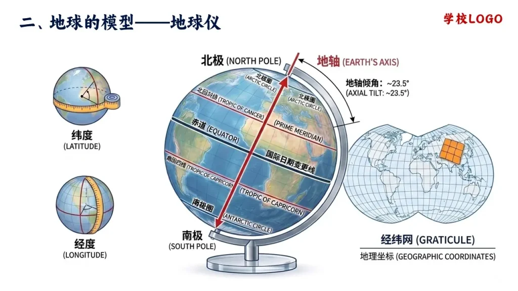 地球的模型-地球与地球仪