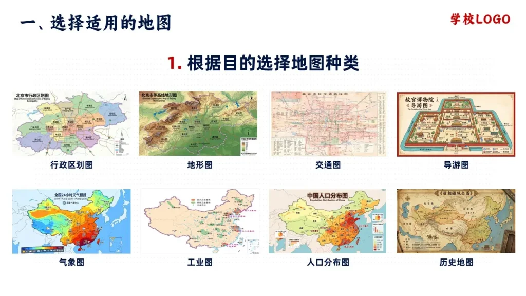 地图的选择和应用-根据目的选择地图种类